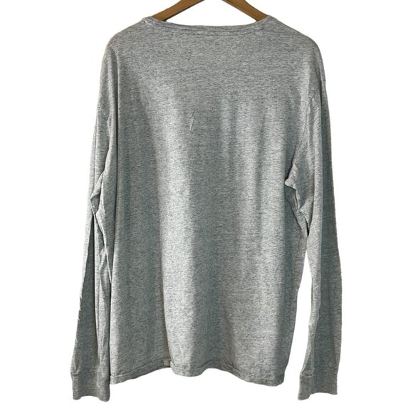 Polo by Ralph Lauren Men's XXL Long Sleeve Shirt Gray Crewneck Logo Casual Tee - Picture 3 of 9